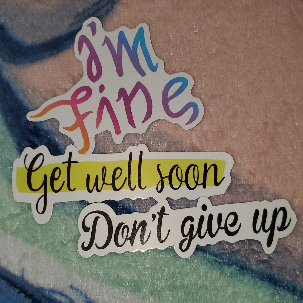 🌈FREE W/BUNDLE🌈 Set Of 3 Get Well Soon Inspirational Stickers